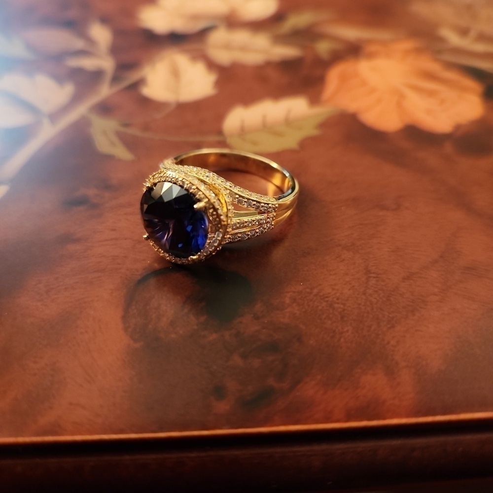 Bella Luce Tanzanite Diamond Simulants Yellow Ring